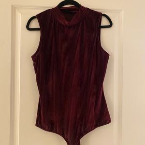 NY&Co Burgundy Bodysuit